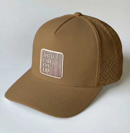 NEVER GIVE UP No. 001 - Real Wood Hat