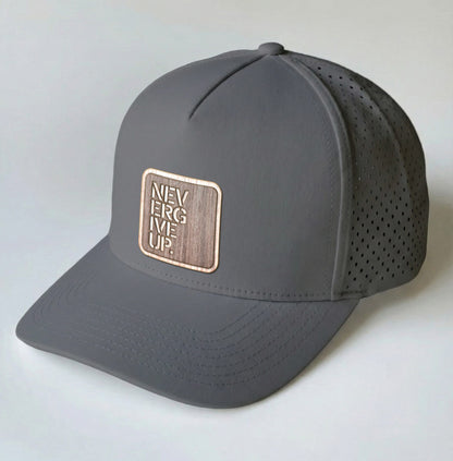 NEVER GIVE UP No. 001 - Real Wood Hat