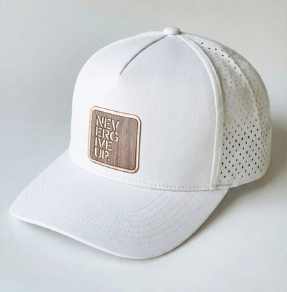 NEVER GIVE UP No. 001 - Real Wood Hat
